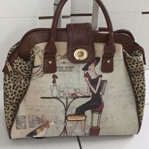Nicole Lee Coffee Shoppe rolling Tote Bag